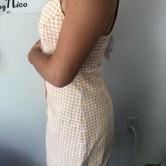 Yellow plaid Topshop dress - Picture 2 of 6